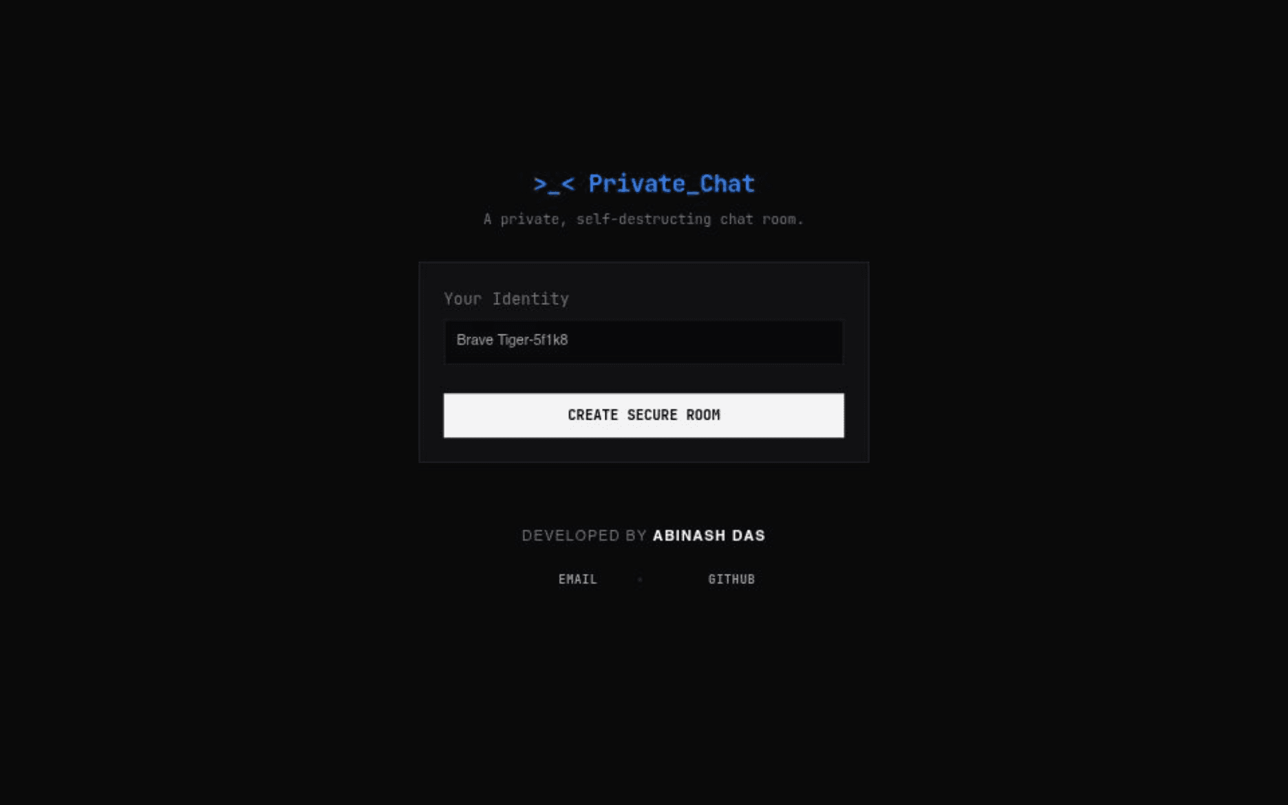 Self Destruct Chat App